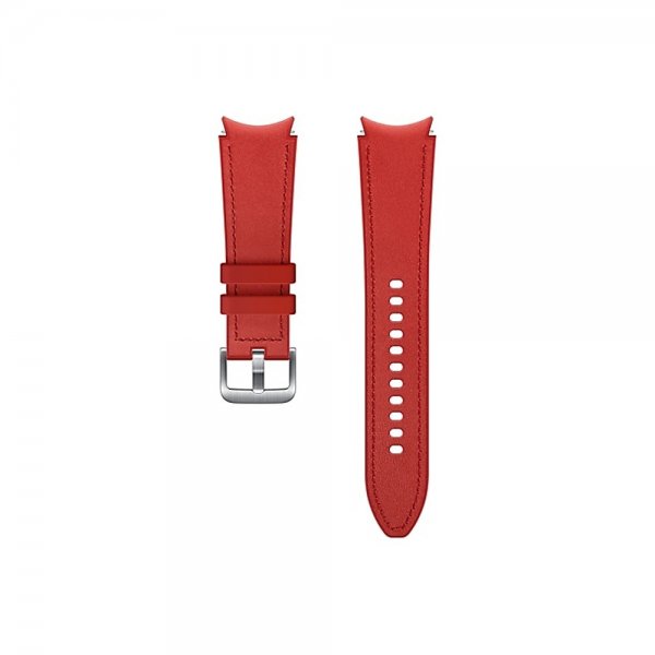Samsung Original Galaxy Watch 20mm ranneke Hybrid Leather Strap (M/L) Punainen