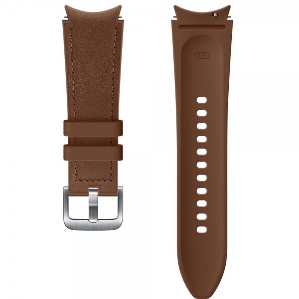 Samsung Alkuperäinen Galaxy Watch 20mm Ranneke Hybridinahkaranneke (S/M) Camel