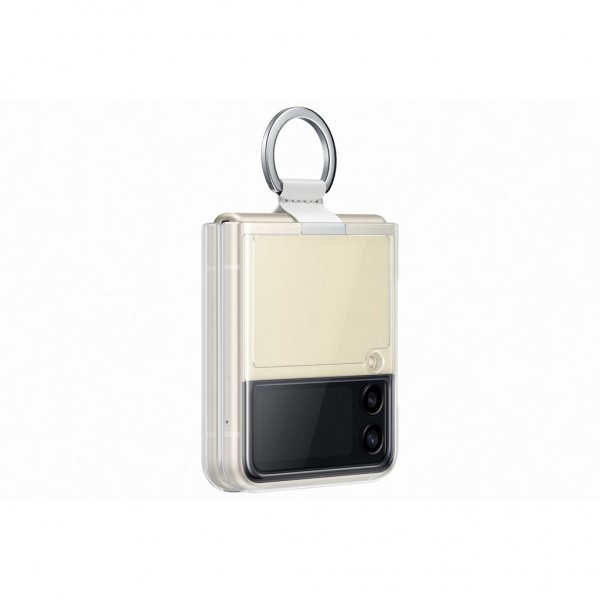 Samsung Alkuperäinen Galaxy Z Flip 3 -suojakuori Clear Cover with Ring, läpinäkyvä