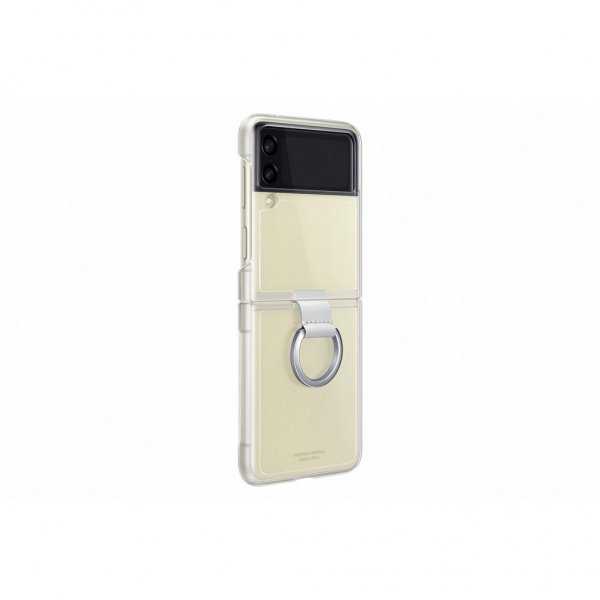 Samsung Alkuperäinen Galaxy Z Flip 3 -suojakuori Clear Cover with Ring, läpinäkyvä