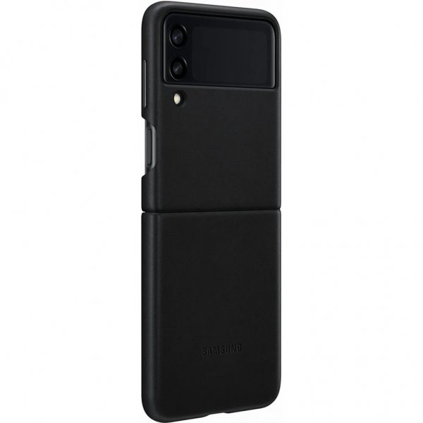 Samsung Original Galaxy Z Flip 3 -nahkakotelo, musta