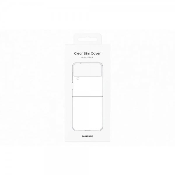 Samsung Alkuperäinen Galaxy Z Flip 4 Suojakuori Kirkas Slim Cover Läpinäkyvä