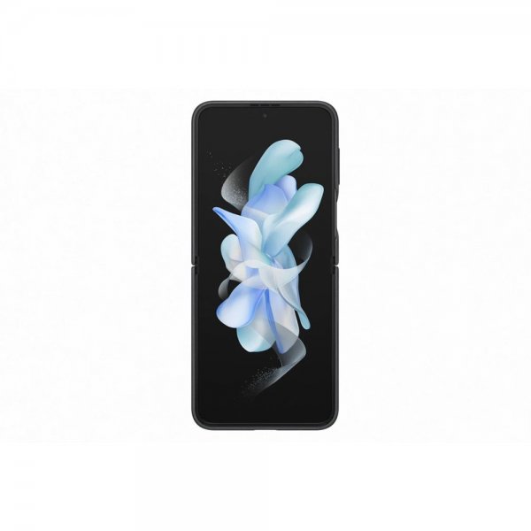Samsung Original Galaxy Z Flip 4 Flap Leather Cover, musta