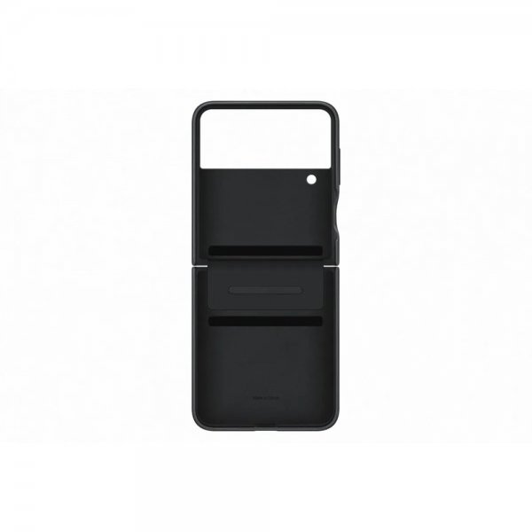 Samsung Original Galaxy Z Flip 4 Flap Leather Cover, musta