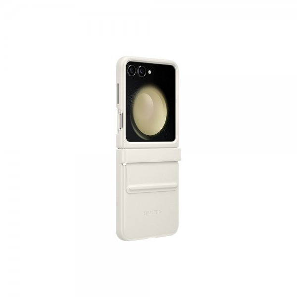 Samsung Alkuperäinen Galaxy Z Flip 5 Kuori Flap Eco-Leather Case Cream