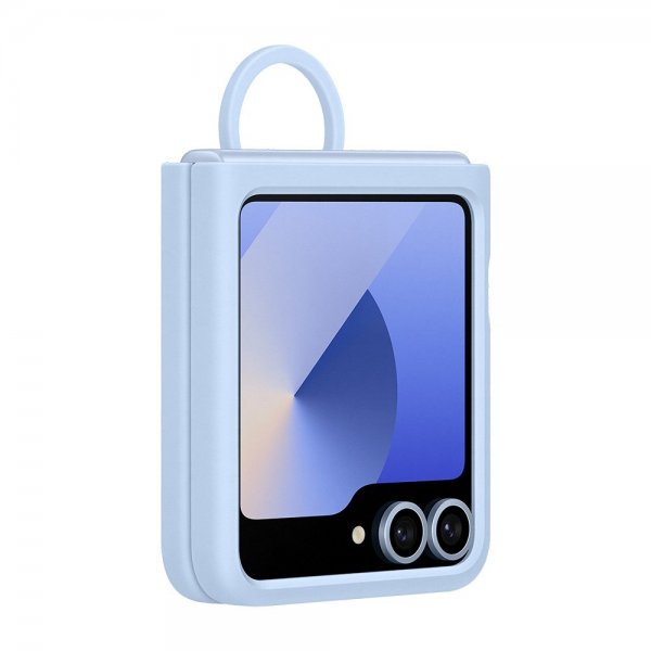 Samsung alkuperäinen Galaxy Z Flip 6/Flip 7 FE -kuori silikonikotelo sininen