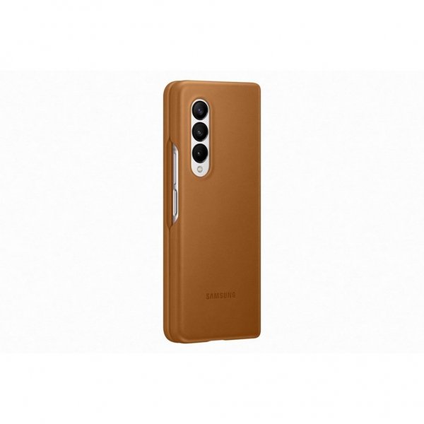 Samsung Original Galaxy Z Fold3 -kuori nahkasuoja, kameli