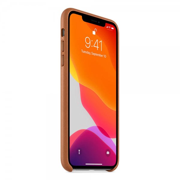 Apple Alkuperäinen iPhone 11 Pro Max Nahkakuori Ruskea
