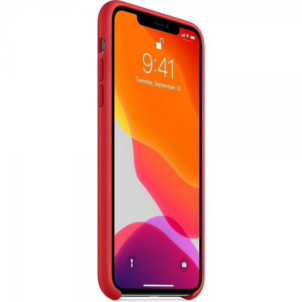 Apple Alkuperäinen iPhone 11 Pro Max Silikonikuori Punainen