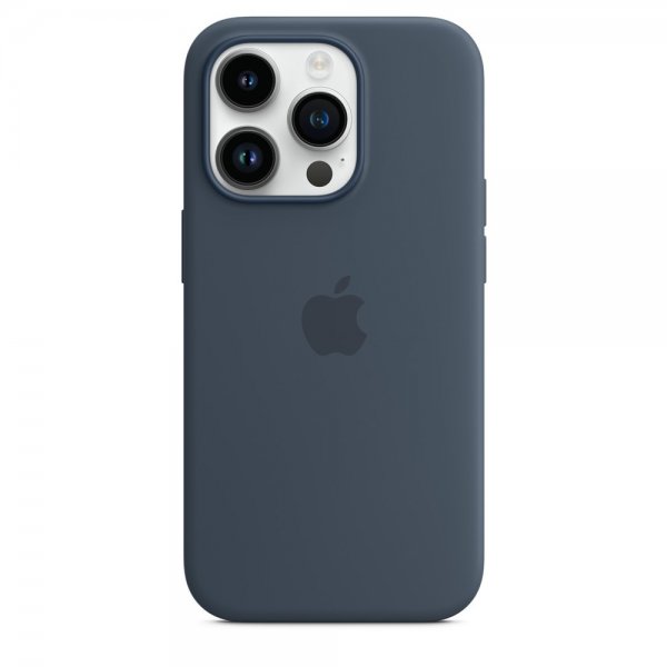 Apple alkuperäinen iPhone 14 Pro Max -silikonisuojakuori MagSafella, Myrskynsininen