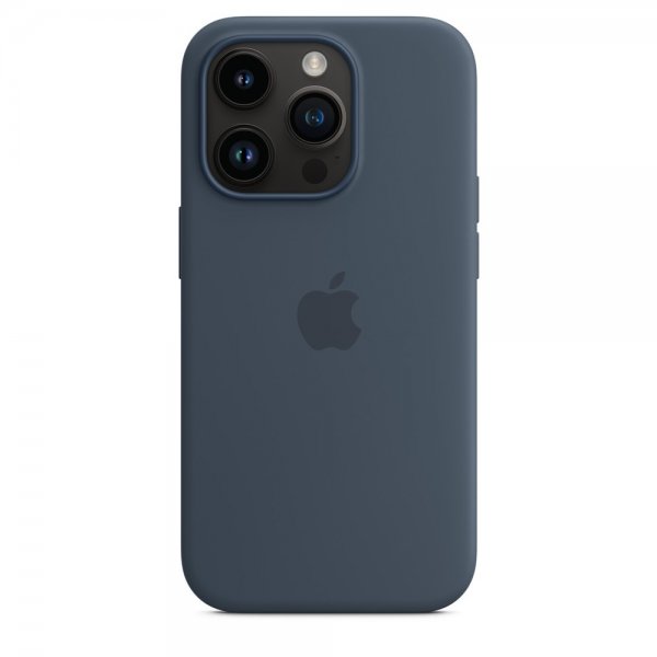 Apple alkuperäinen iPhone 14 Pro Max -silikonisuojakuori MagSafella, Myrskynsininen