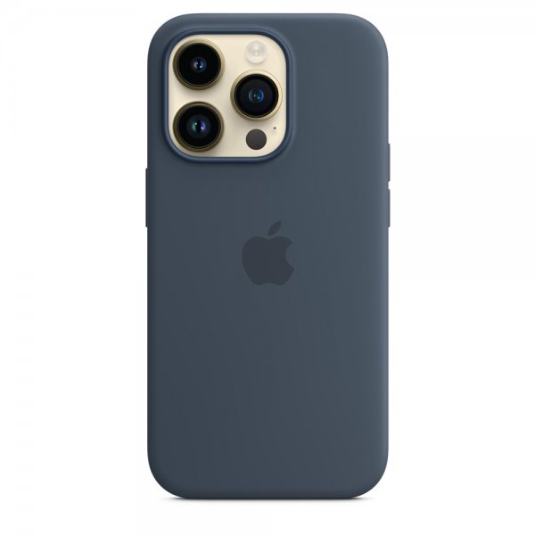Apple alkuperäinen iPhone 14 Pro Max -silikonisuojakuori MagSafella, Myrskynsininen