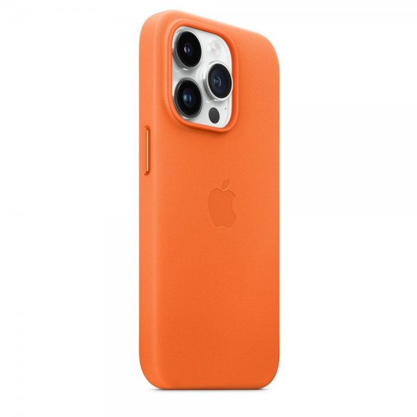Apple Original iPhone 14 Pro -nahkakuori MagSafe oranssi