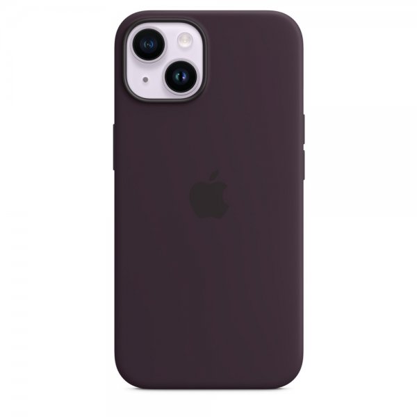 Apple Original iPhone 14 Silicone Case MagSafe Mustaselja