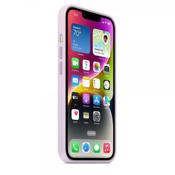 Apple Alkuperäinen iPhone 14 Silikonisuojakuori MagSafella, Liila