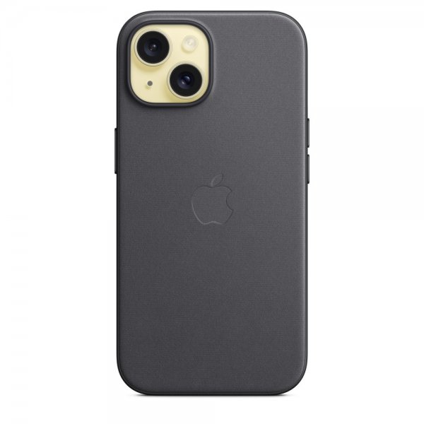 Apple alkuperäinen iPhone 15 Plus FineWoven MagSafe -kuori, musta