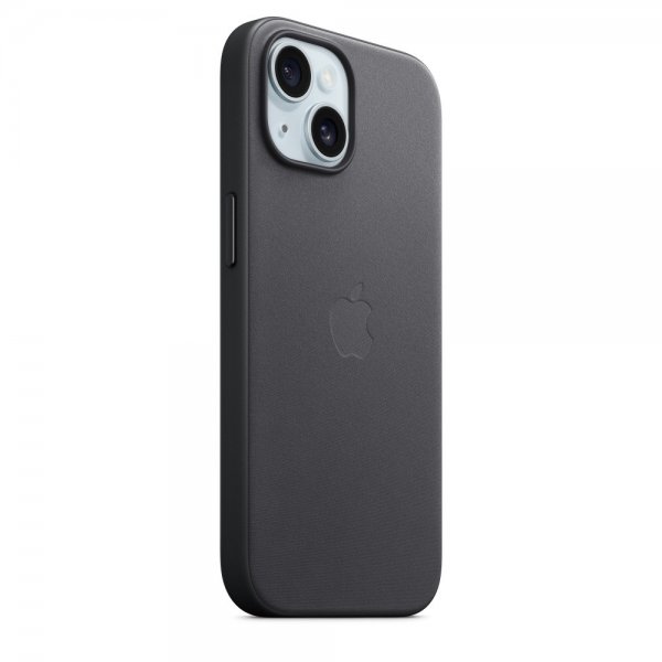 Apple alkuperäinen iPhone 15 Plus FineWoven MagSafe -kuori, musta