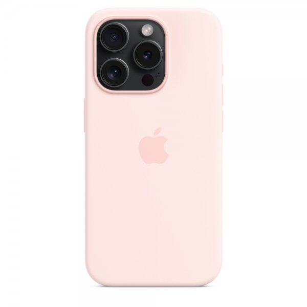 Apple Alkuperäinen iPhone 15 Pro Max Kuori Silikoni MagSafe Vaaleanpunainen