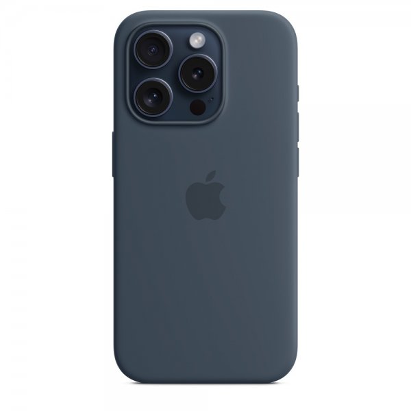 Apple Alkuperäinen iPhone 15 Pro Max Silikonikuori MagSafe Myrskynsininen