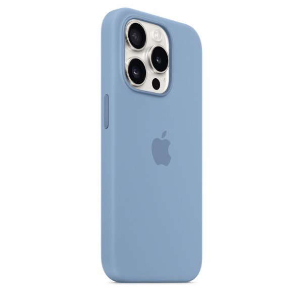 Apple Alkuperäinen iPhone 15 Pro Max Silikonikuori MagSafe Talvensininen