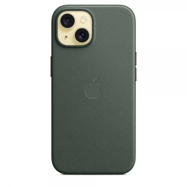 Apple Original iPhone 15 Kuori FineWoven MagSafe Talvivihreä