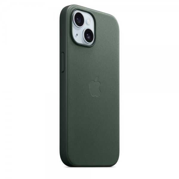 Apple Original iPhone 15 Kuori FineWoven MagSafe Talvivihreä