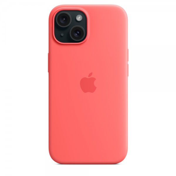 Apple Alkuperäinen iPhone 15 Silikonikuori MagSafe Guava