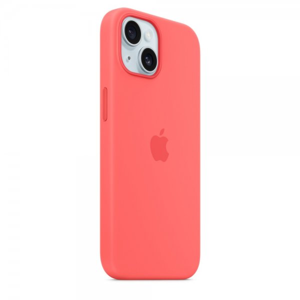 Apple Alkuperäinen iPhone 15 Silikonikuori MagSafe Guava
