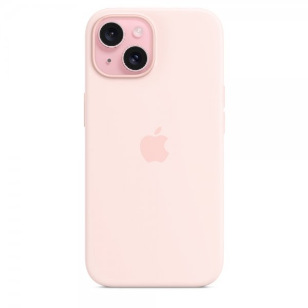 Apple Alkuperäinen iPhone 15 Silikonikuori MagSafella, Vaaleanpunainen