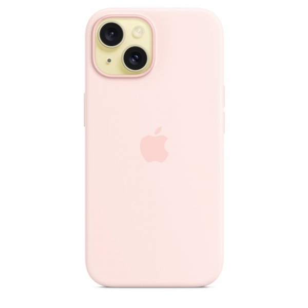 Apple Alkuperäinen iPhone 15 Silikonikuori MagSafella, Vaaleanpunainen