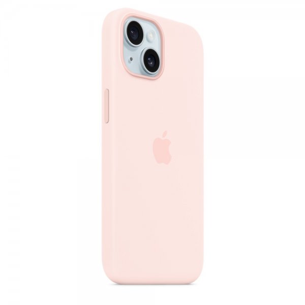 Apple Alkuperäinen iPhone 15 Silikonikuori MagSafella, Vaaleanpunainen