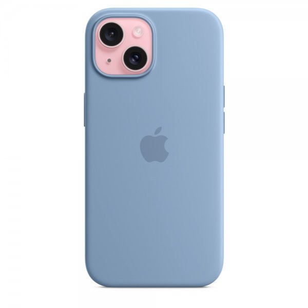 Apple Alkuperäinen iPhone 15 Silikonikuori MagSafe Talvensininen