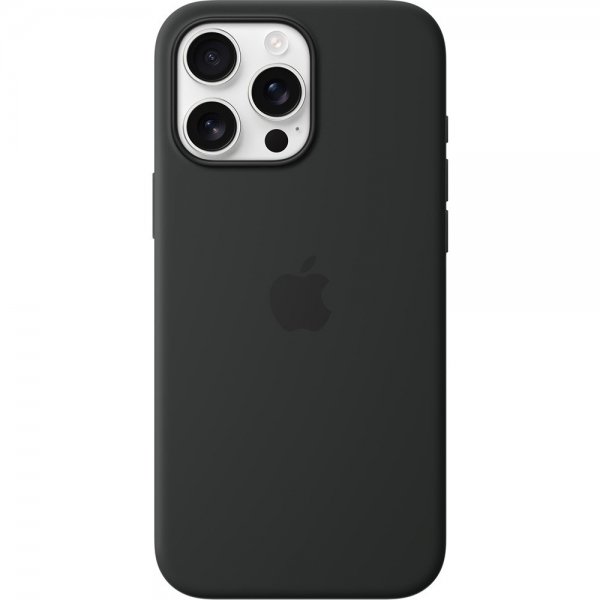Apple Alkuperäinen iPhone 16 Pro Max Kuori Silikonikuori MagSafe Musta