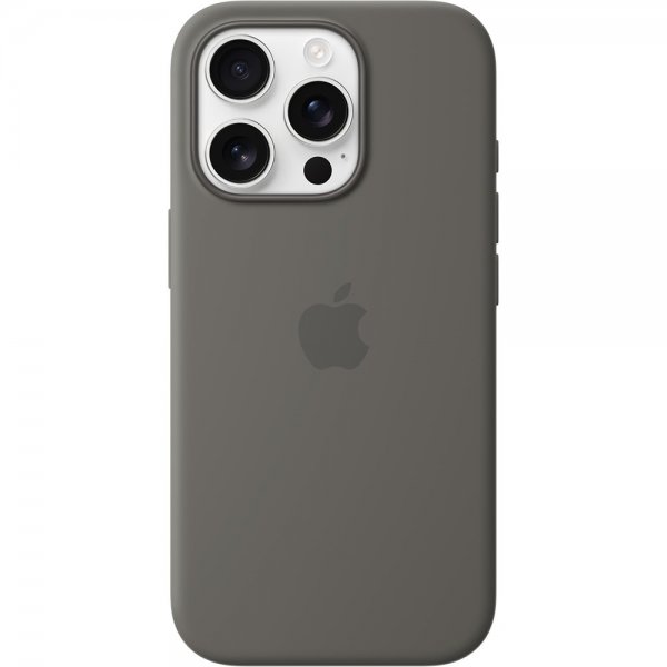 Apple Alkuperäinen iPhone 16 Pro Kuori Silikonisuojakuori MagSafe Stone Gray