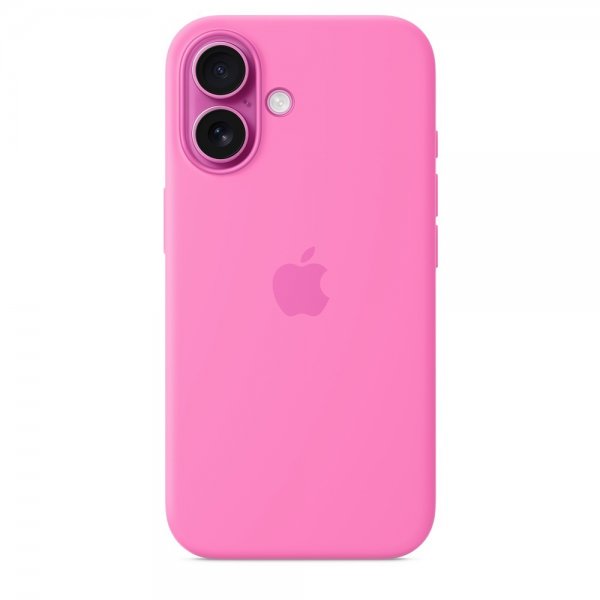 Apple Alkuperäinen iPhone 16 -silikonisuojakuori MagSafella, pionin värinen