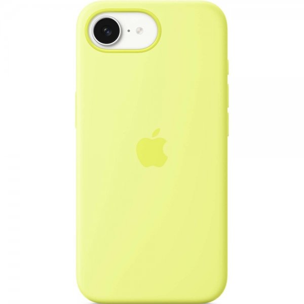 Apple Alkuperäinen iPhone 16e Silikonisuojakuori Neonkeltainen