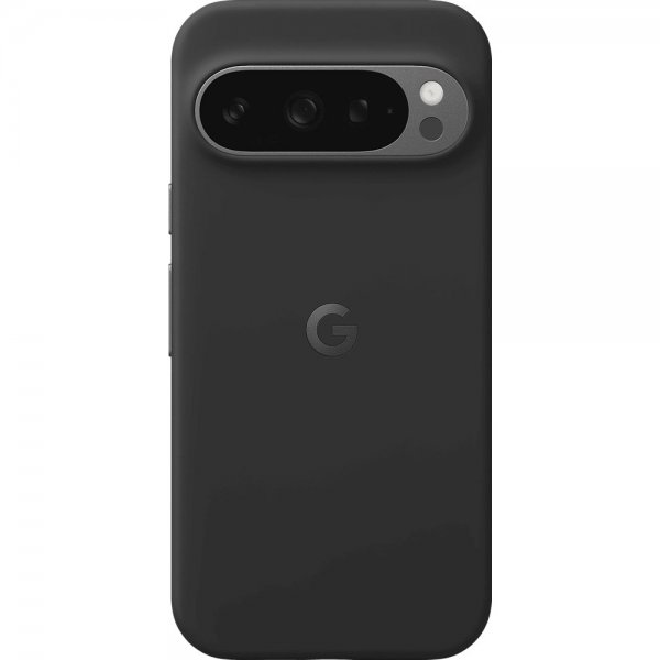 Google Original Pixel 9/Pixel 9 Pro -suojakuori, silikoni, Obsidian