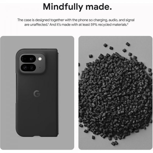 Google Original Pixel 9 Pro Fold -silikonisuojakuori, Obsidian