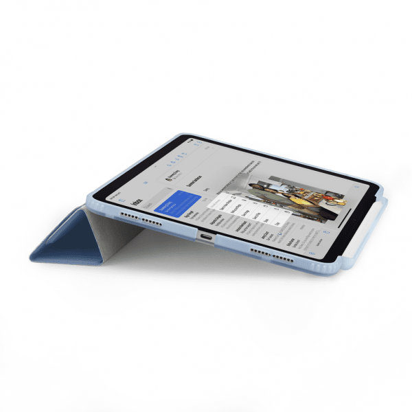 Pipetto iPad Air 11 (M2/M3/M4) -suojakotelo Origami No3 Pencil Case, vaaleansininen