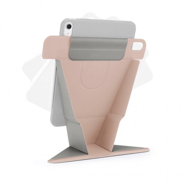 Pipetto iPad Air 11 (M2/M3/M4)/iPad Air 10.9 (sukupolvi 4/5) Origami No6 Stand -suojakotelo, pinkki