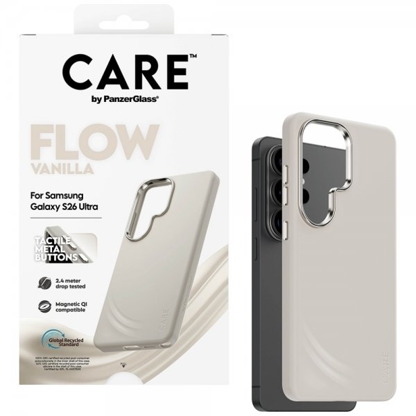 CARE by PanzerGlass Samsung Galaxy S26 -suojakuori Flow MagSafe Vanilla