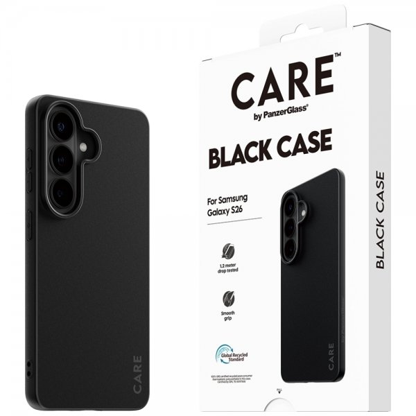 CARE by PanzerGlass Samsung Galaxy S26 TPU-suojakuori, musta