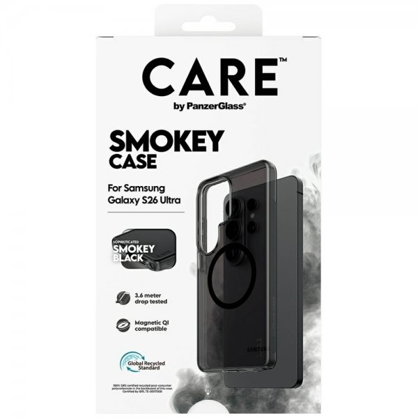 CARE by PanzerGlass Samsung Galaxy S26 Ultra Kuori Smokey MagSafe Musta