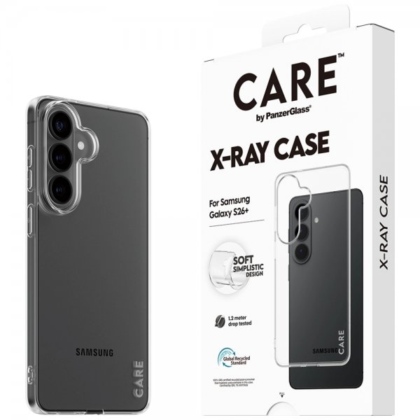 CARE by PanzerGlass Samsung Galaxy S26 Plus -suojakuori, X-Ray, läpinäkyvä