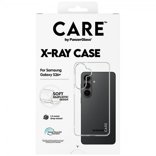CARE by PanzerGlass Samsung Galaxy S26 Plus -suojakuori, X-Ray, läpinäkyvä