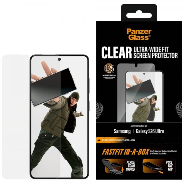 PanzerGlass Samsung Galaxy S26 Ultra näytönsuoja Fastfit In-a-Box