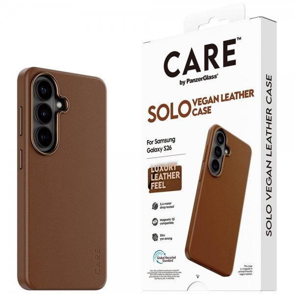 CARE by PanzerGlass Samsung Galaxy S26 Kuori Solo Ruskea