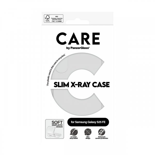 CARE by PanzerGlass Samsung Galaxy S25 FE Kuori Slim X-Ray Läpinäkyvä
