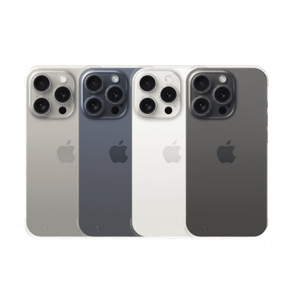 Just Mobile iPhone 15 Pro -suojakuori TENC Slim Fit, läpinäkyvä