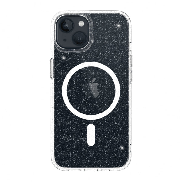 Just Mobile iPhone 14 -suojakuori TENC BlingBling MagSafe, läpinäkyvä